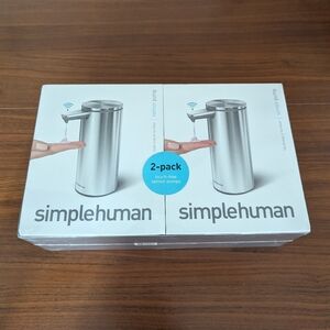 Simplehuman 9oz Touch Free Sensor Soap Pump, Stainless Steel New 2 Pack